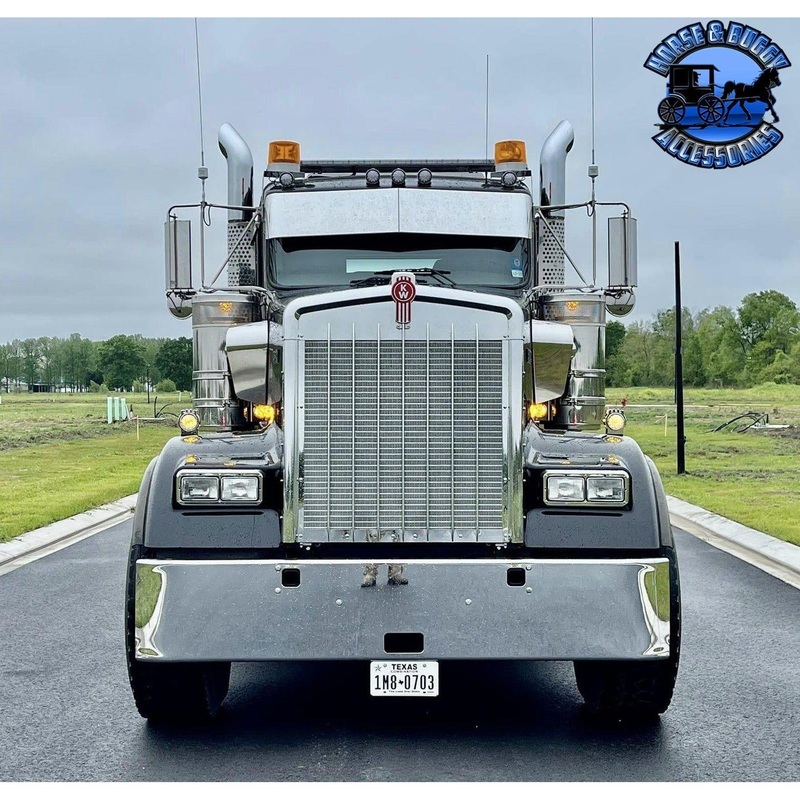 12 guage Kenworth 12 straight visor fits-aero cab models #KWAC-SM-ST-12-SS-2PC