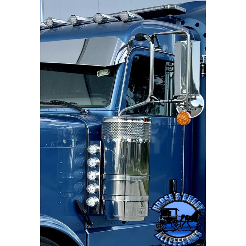 Peterbilt front air cleaner panel w/ 5 watermelon light cut outs (no lights) 22 1/4”long #ss-1743