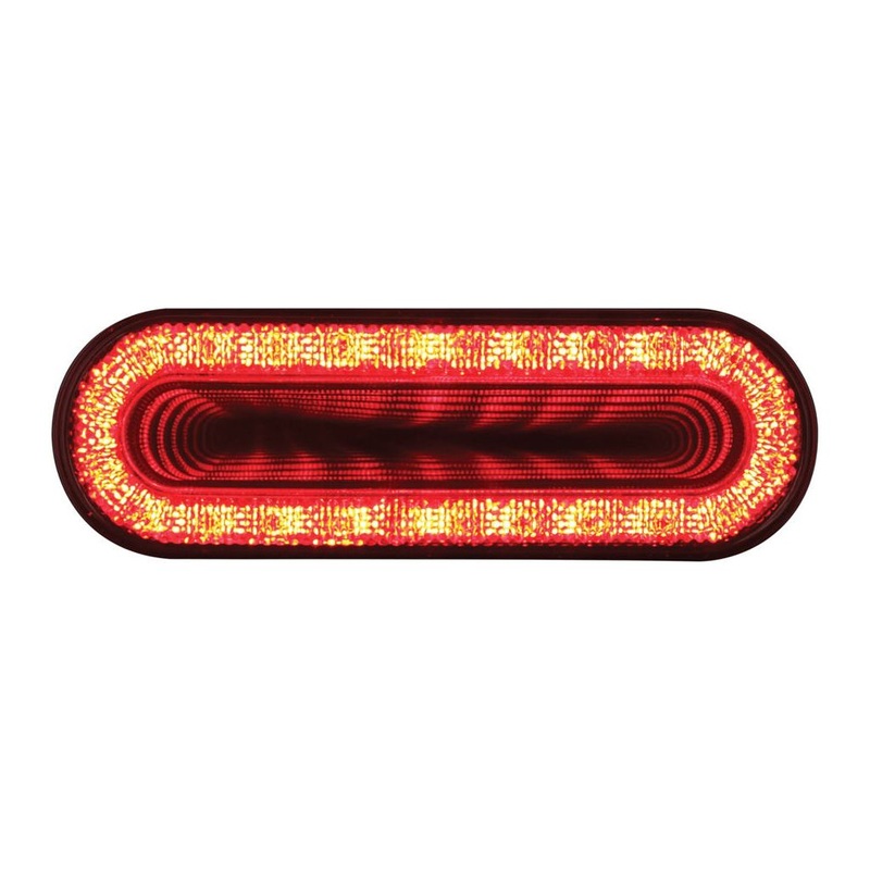 24 LED 6 Oval Mirage Light (Stop, Turn & Tail) – Red LED/Clear Lens #36664
