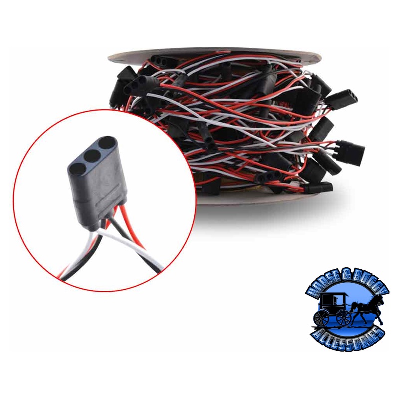 T608 Female Wire Harness with 8 Connector Spacing  Triple Bullet Plug | 100 ft. Spool (131 Plugs)