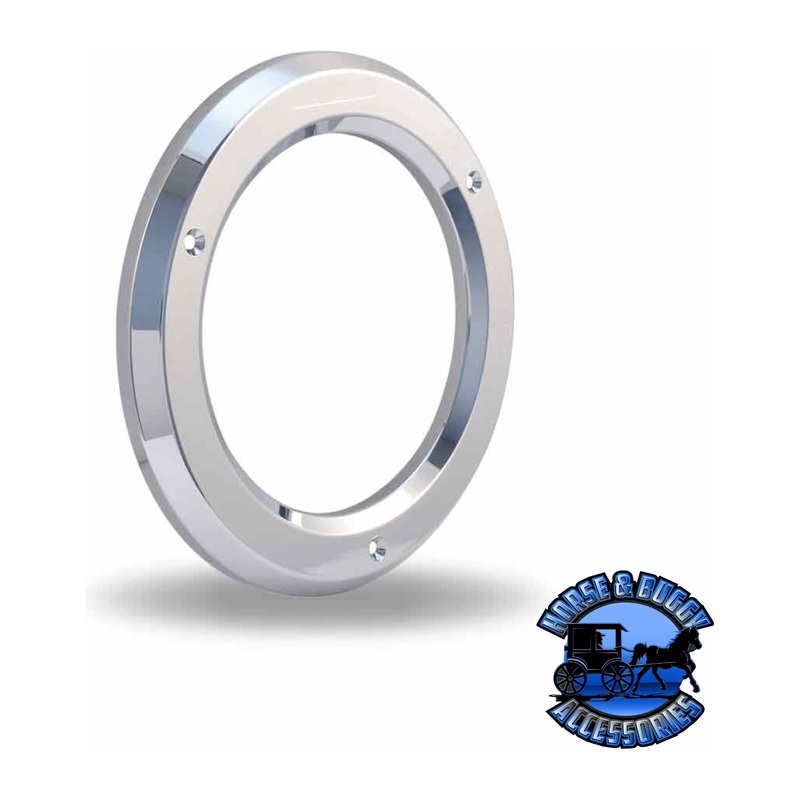 TBEZ-4CH3 4 Screw On Round Bezel  Chrome ABS Plastic