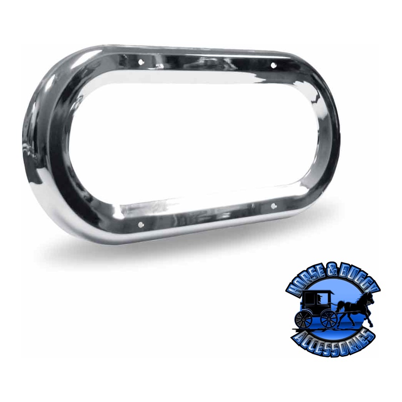 TBEZ-OBCH3 Screw On Oval Bezel  Chrome ABS Plastic