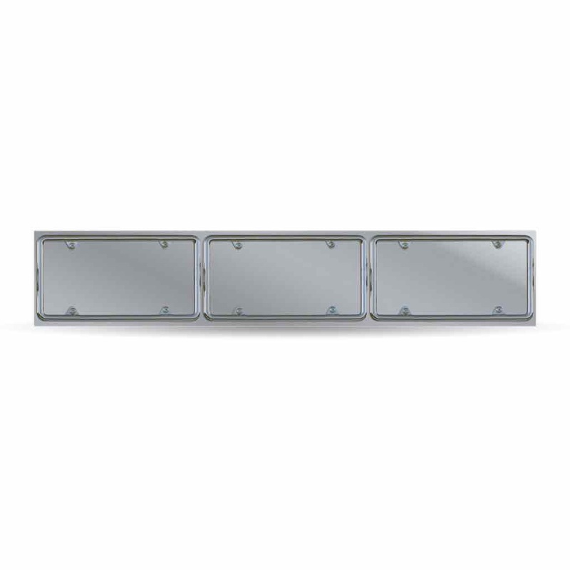 TU-1714 License Plate Holder  Triple Plate | Stainless Steel