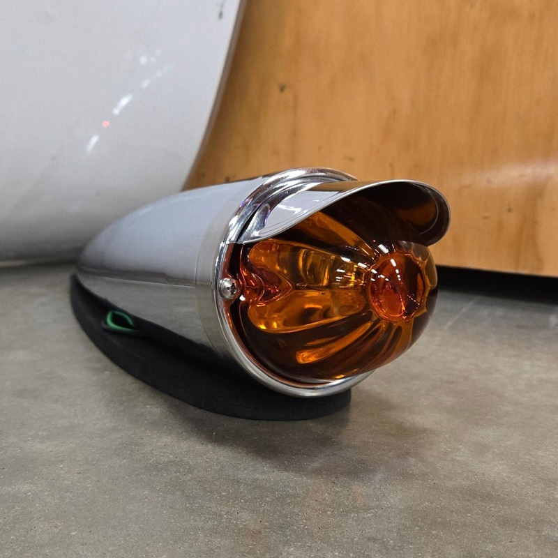 VISOR ROUND SMALL, S.S. FOR BUS/CAB LIGHT KIT w/S.S. RIM