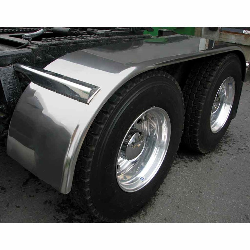 TFEN-F13 120 Smooth Full Fenders  16 Gauge | Mirror Shine Stainless Steel