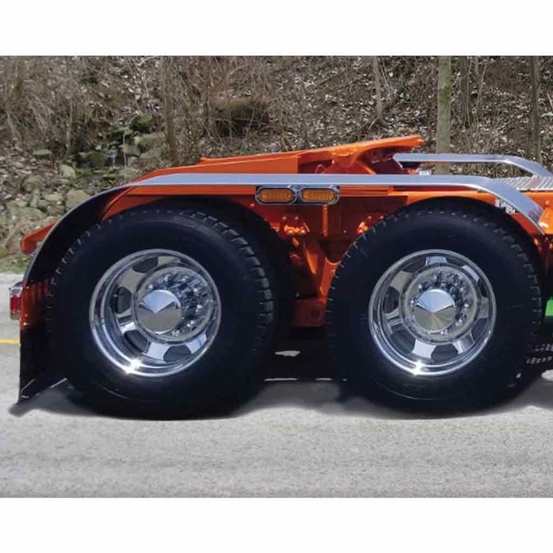 TFEN-F37 116 4 Ribbed Full Fenders  16 Gauge | Mirror Shine Stainless Steel