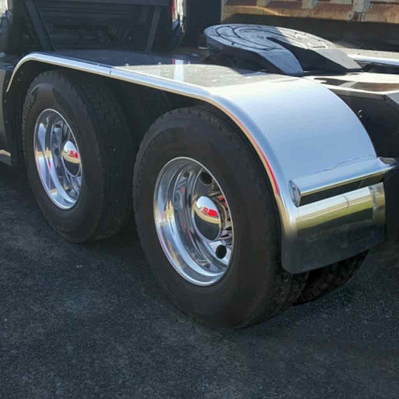 TFEN-F41 108 Smooth Full Fenders  16 Gauge | Mirror Shine Stainless Steel