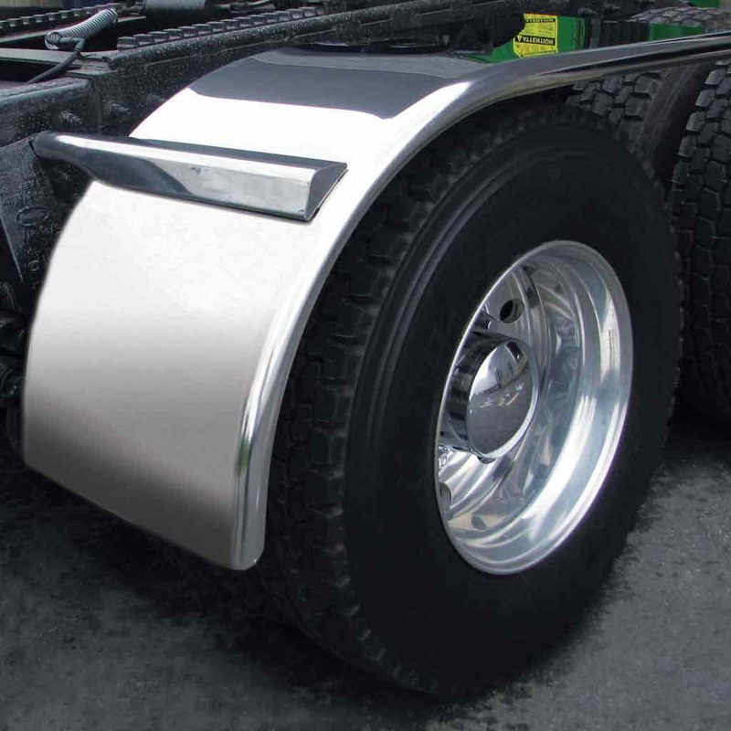 TFEN-H20 66 Smooth Low Profile Half Fenders  16 Gauge | Mirror Shine Stainless Steel