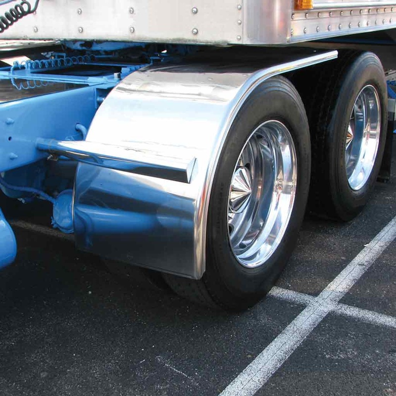 TFEN-H54 66 Smooth Long Front Half Fenders  14 Gauge | Mirror Shine Stainless Steel