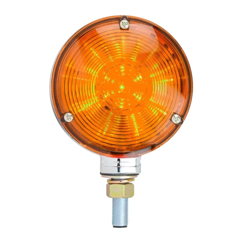 4 DOUBLE FACE STAR AMBER/AMBER LED LIGHT 24 LED/SIDE #77610