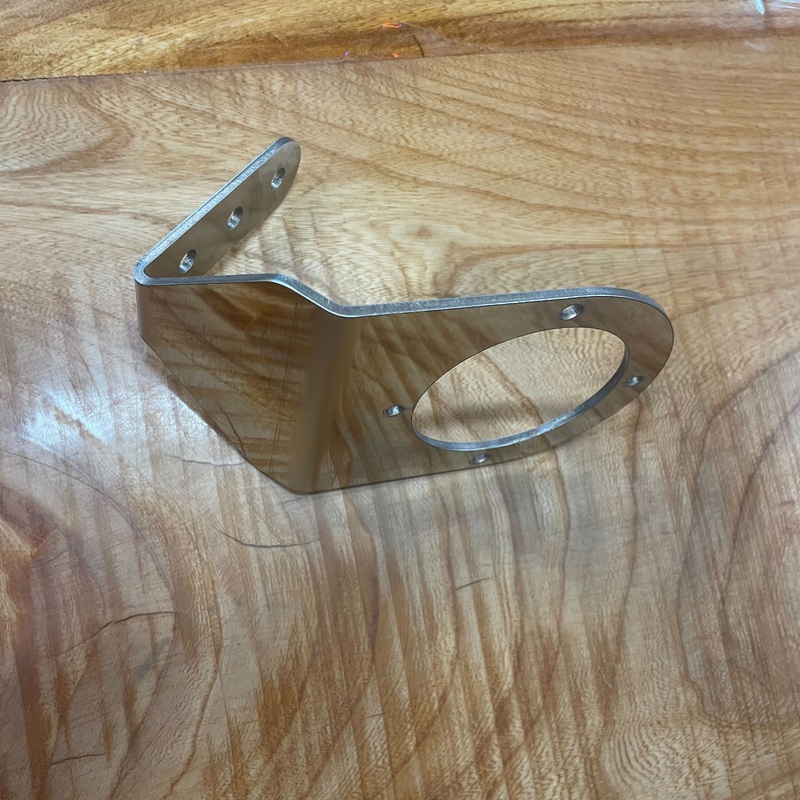 Blank no logo angled watermelon mirror bracket; 304ss (sold individually) #ss-1003bln