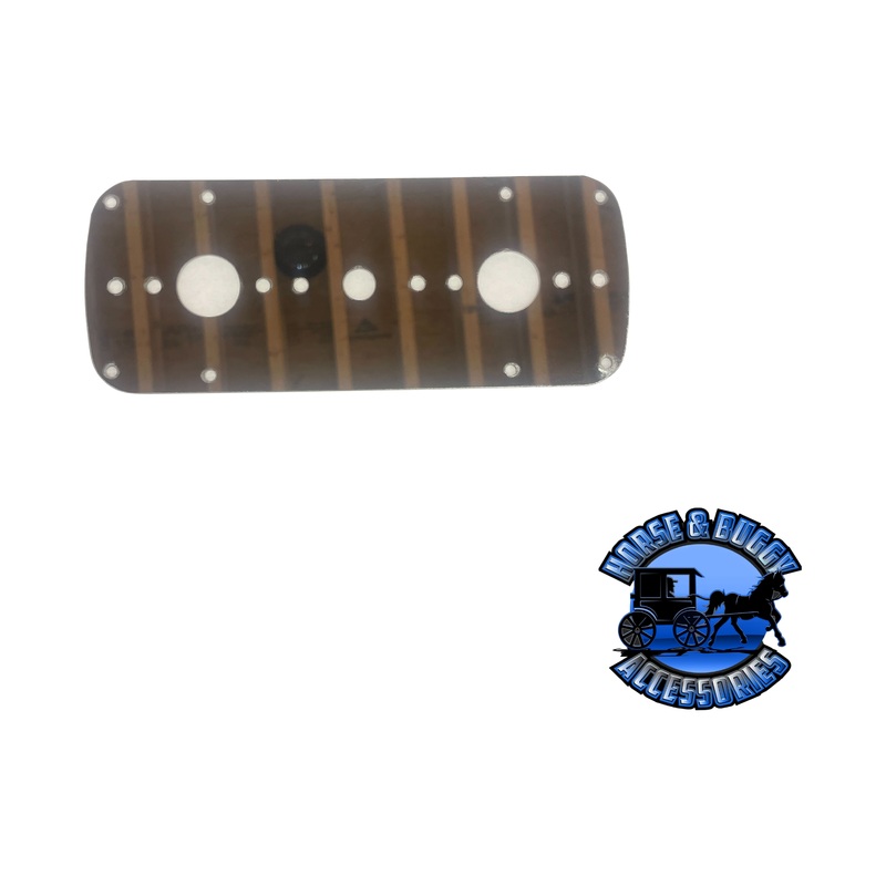 Peterbilt 384/386/387/388/389 dual sleeper dome light plate 2008+ (2) watermelon light holes stainless 304