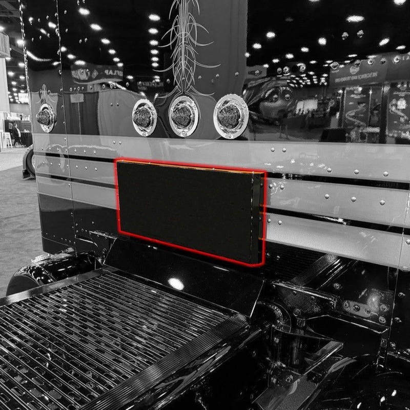 Peterbilt 589 Sleeper Vent Covers – Ghost Mount – 1-Piece (Choose Material)