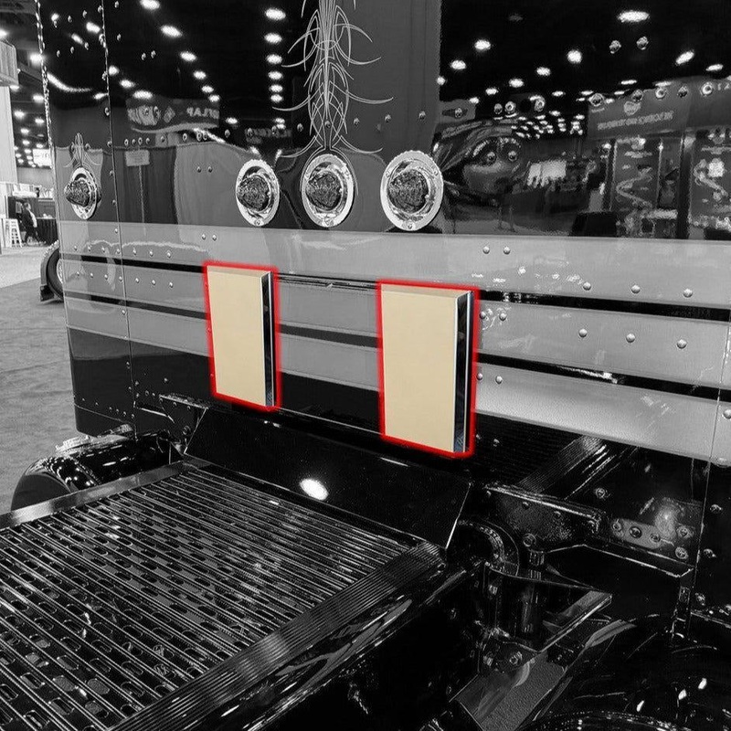 Peterbilt 589 Vent Covers – Ghost Mount – 2-Piece