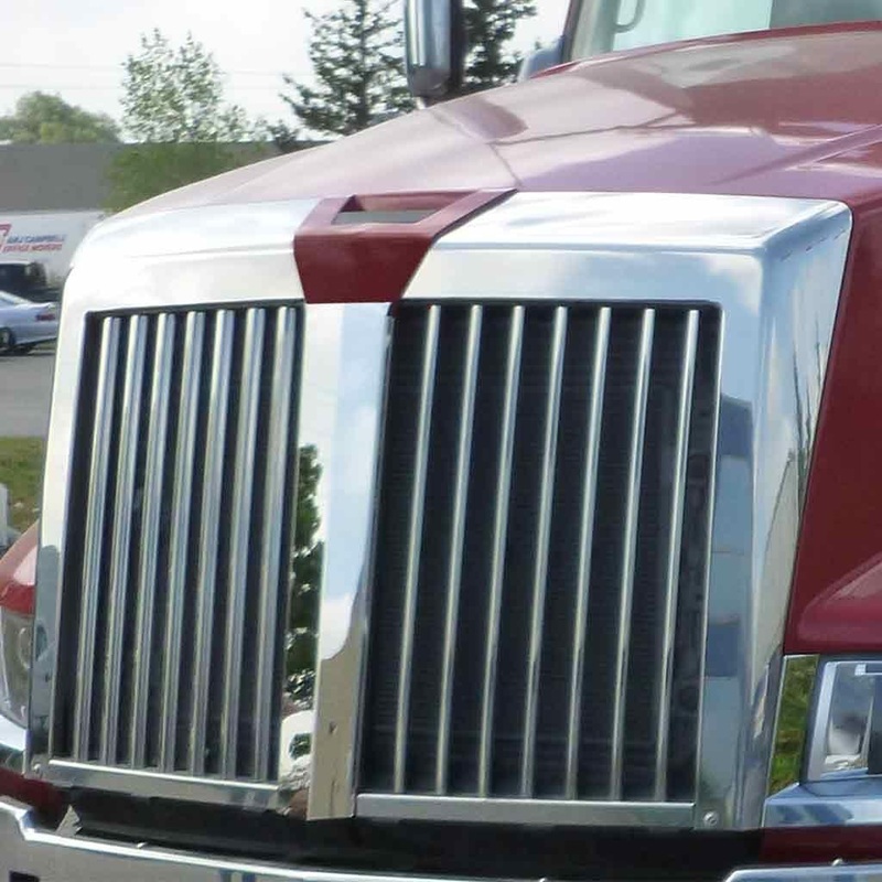 TW-1113 Western Star 5700 XE Center Post Grille Cover (2015+)