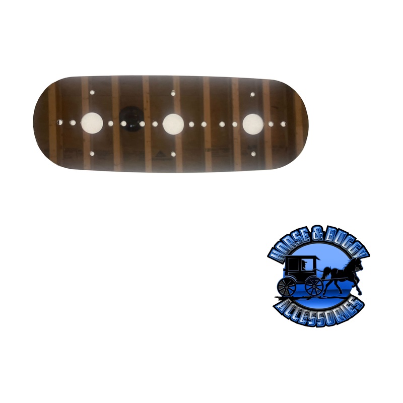 #1022 Freightliner cascadia 2008 – 2018 sleeper (bunk) oval light plate (3) watermelon light holes –  stainless 304 (oem screw holes)