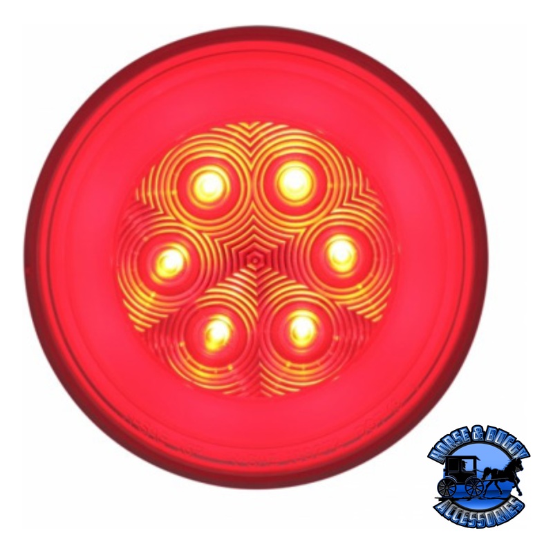 21 LED 4 Round GloLight (Stop, Turn & Tail) – Red LED/Clear Lens