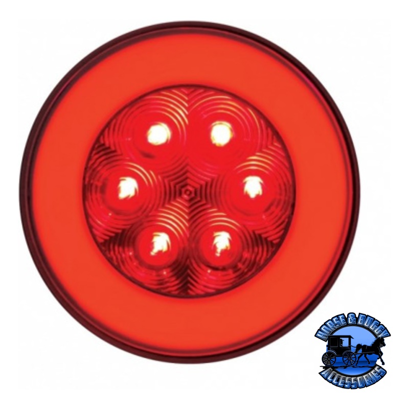 21 LED 4 Round GloLight (Stop, Turn & Tail) – Red LED/Red Lens