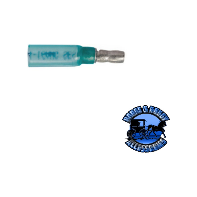 UP-98176 16-14 AWG .157 Tab CS Heat Shrink FM Receptacle – Blue, 10 Pcs.