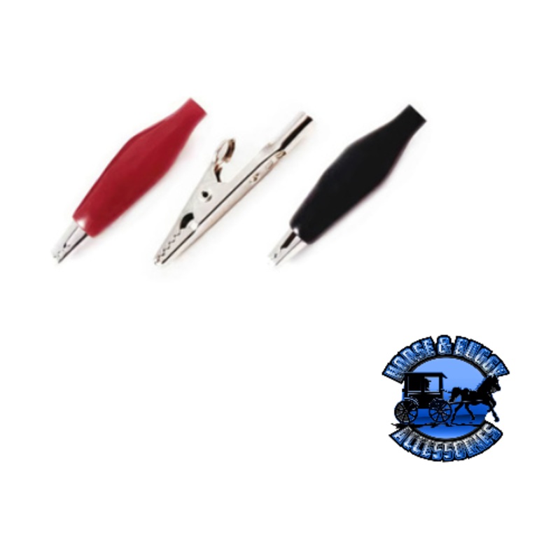 UP-98235 1 10 Amp Alligator Test Clips w/ Vinyl Boots, 2Red/2Black 2 Sets.