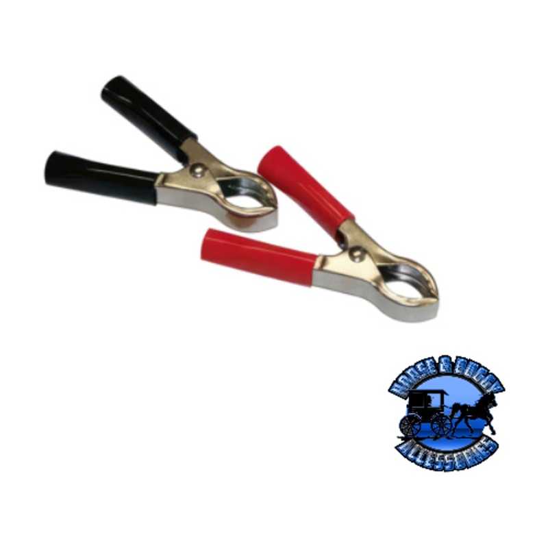 UP-98240 30 Amp Clamps w/ Vinyl Handles, 1Red/1Black 1 Set.