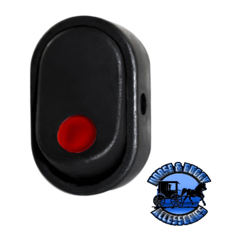 UP-98303 Red Illum Oval Rocker 16 Amp 12V On/Off 1/2 Dia. 1 Pc.