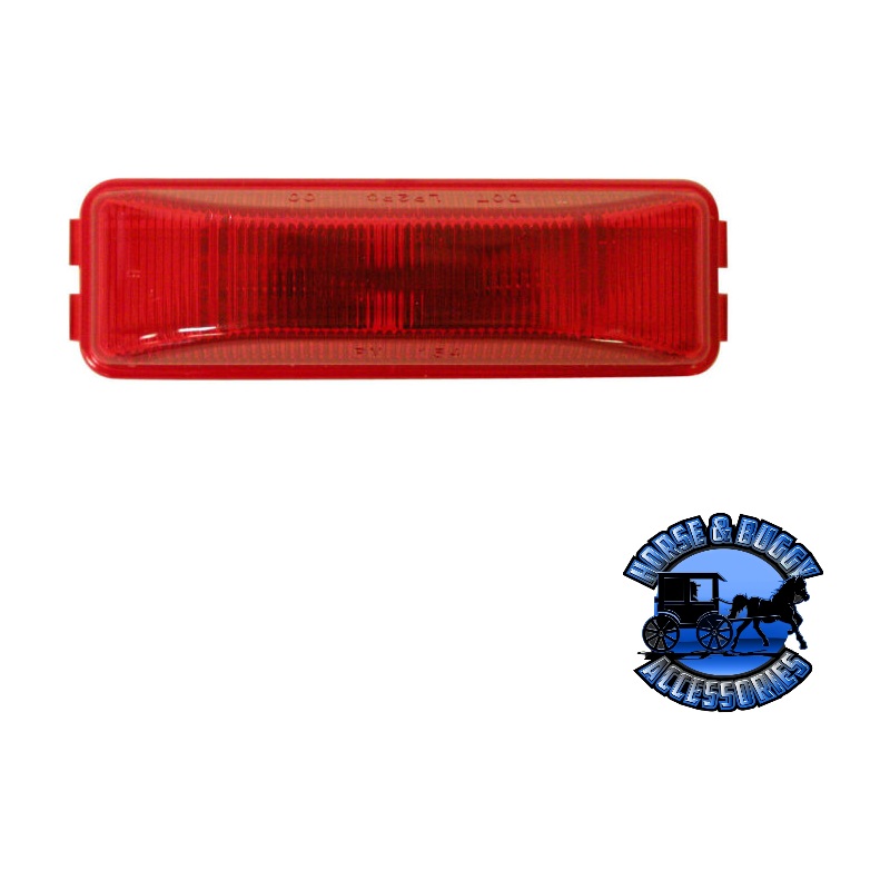 154R Red Incandescent Marker/ Clearance, PC-Rated, Rectangular, 3.91X1.20