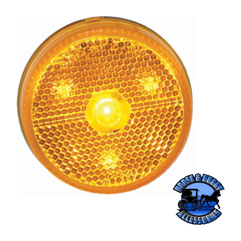173A 2.5 Amber LED Marker/ Clearance, P2, Round, w/Reflex