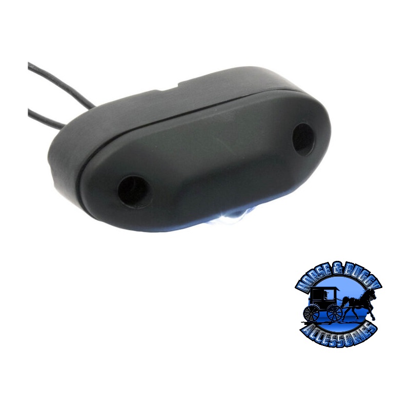 290C 3X1.23 White LED License, Top Mount, Oval, Single Diode