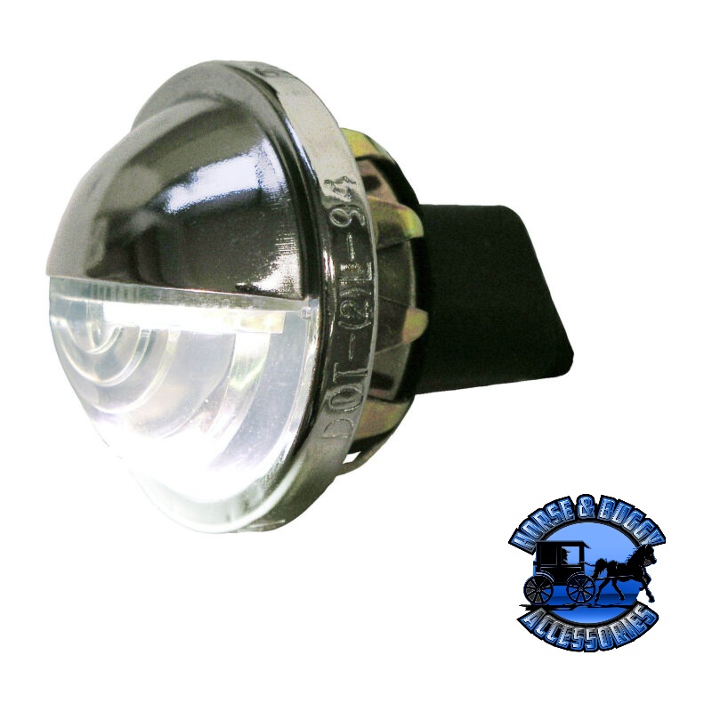 298C White LED License Light, Round, Chrome, 1.50 Dia.