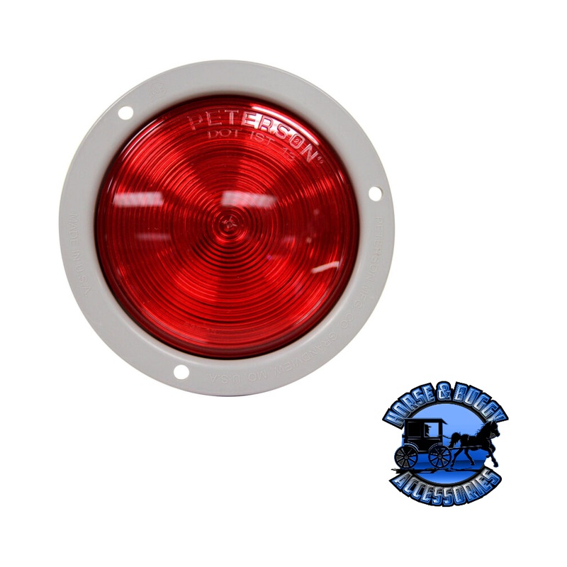 M824R 4 Red LED Stop/Turn/Tail, Round, Single Diode, Flange-Mount