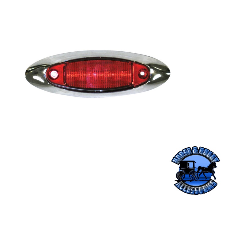 V178XR 4.7×1.5 Red LED Marker/ Clearance, P2, Oblong, Low Profile Kit