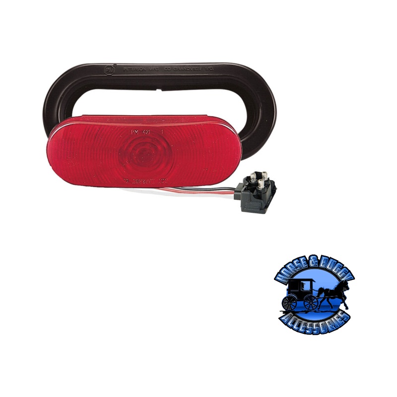 V421KR 6.5×2.25 Red Incandescent Stop/Turn/Tail, Oval, Kit