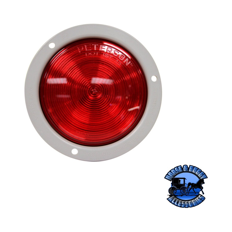 824R 4 Red LED Stop/Turn/Tail, Round, Single Diode, Flange-Mount