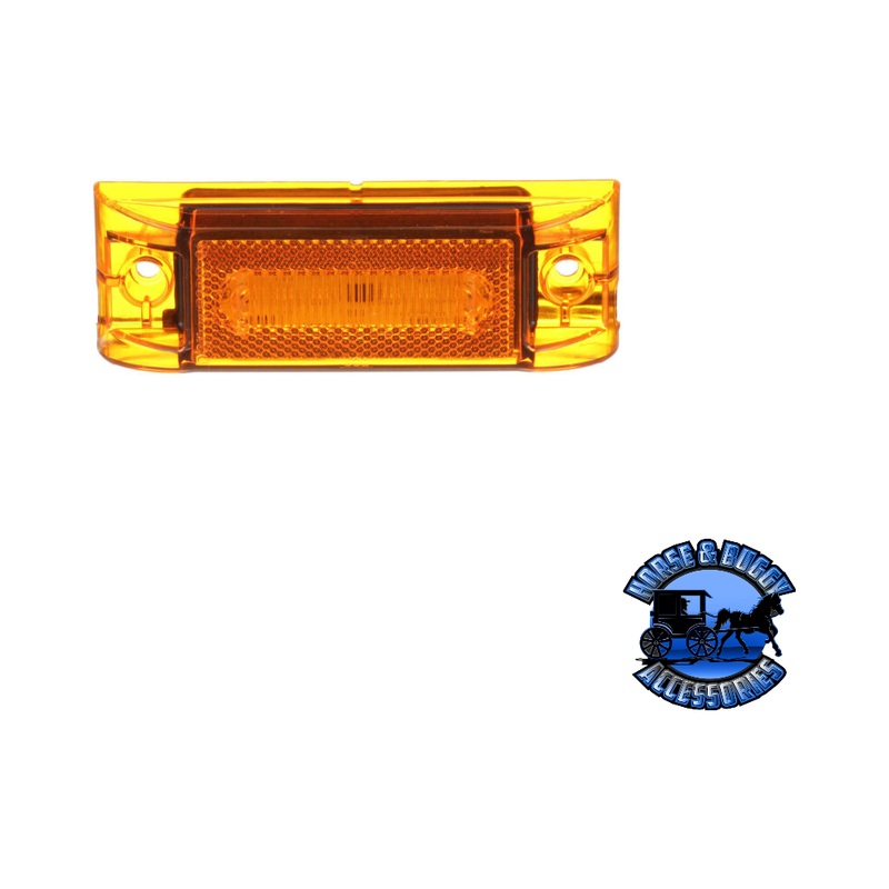 M353A LED Marker/ Clearance, PC-Rated, Rectangular, w/ Auxiliary Function, 6.0X2.0, amber, bulk pack