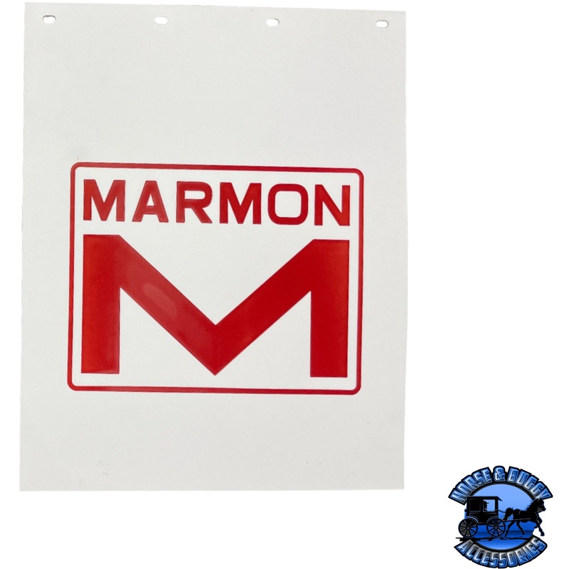 mud-marmon White/Red Marmon Plastic Mudflap