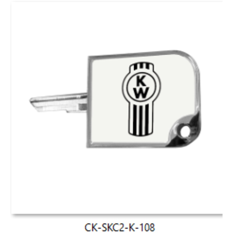 CK-SKC1-KO-108 Rectangular Big Key Cover, KW Old Logo – White 108