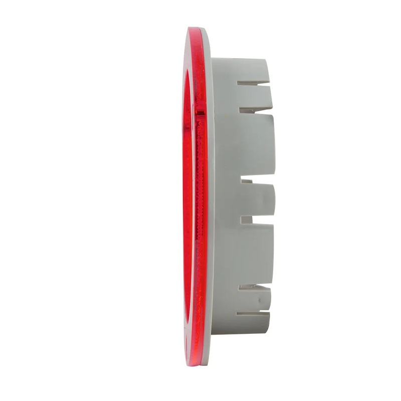 4 RED REFLECTIVE PLASTIC FLANGE MOUNT BEZEL