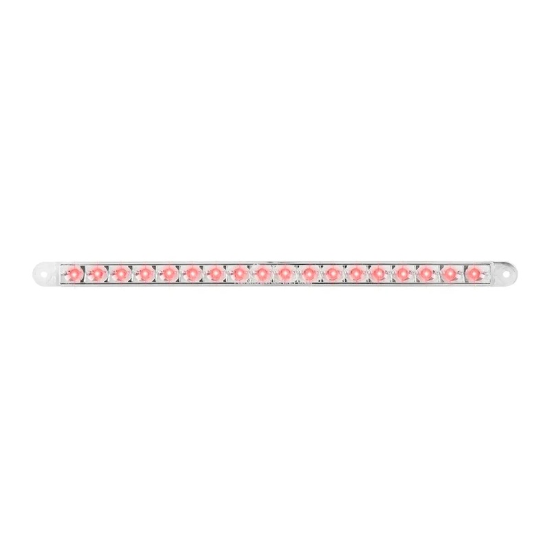 74783 12 PEARL RED/CLEAR 18LED LIGHT BAR, 3 WIRES