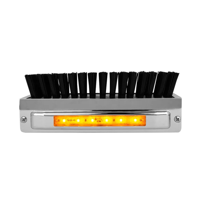 CR. ALUM. BOOT CADDIE W/ BLACK BRUSH & AMBER/AMB 6 LED LIGHT