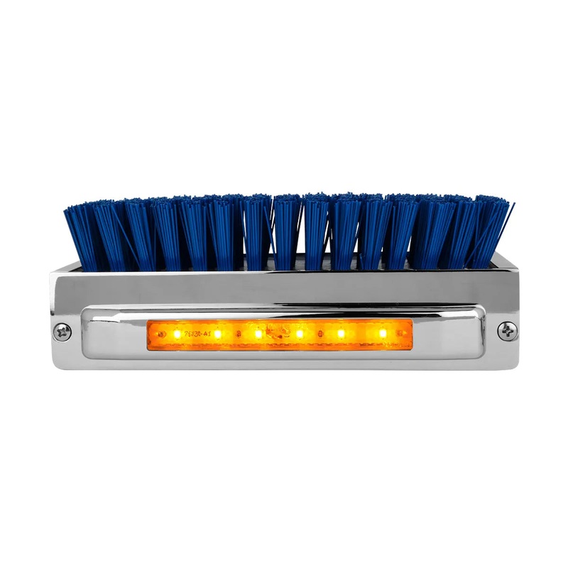 CR. ALUM. BOOT CADDIE W/ BLUE BRUSH & AMBER/CLR 6 LED LIGHT