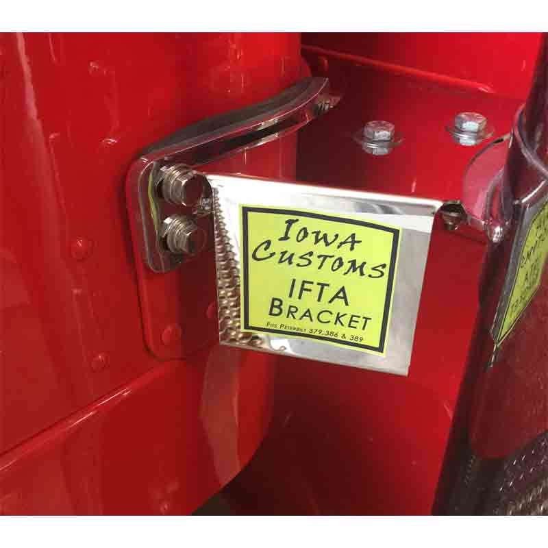 PETE 379, 386, 389 S.S. 1 IFTA PERMIT BRACKET HOLDER (PAIR)