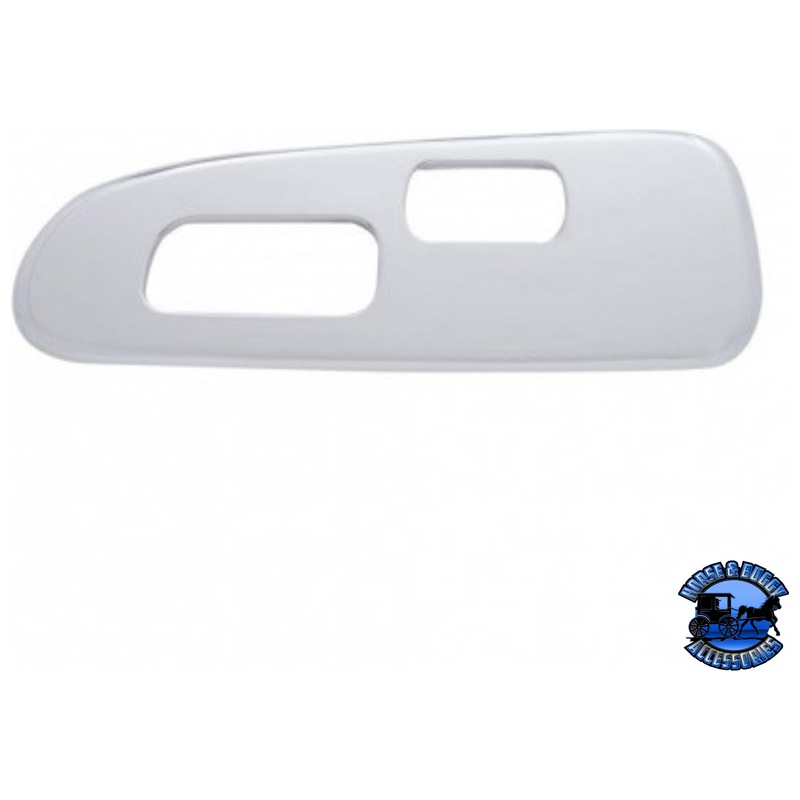CHROME PLASTIC WINDOW SWITCH TRIM FOR 2008+ PETERBILT 389/388- DRIVER (2 OPENINGS) #41198