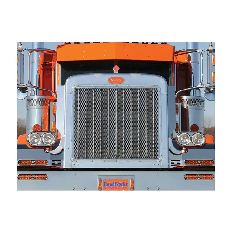 RW-35139-36 (379 extended hood) Punched Grille Insert W/Horizontal Peterbilt Oval Holes