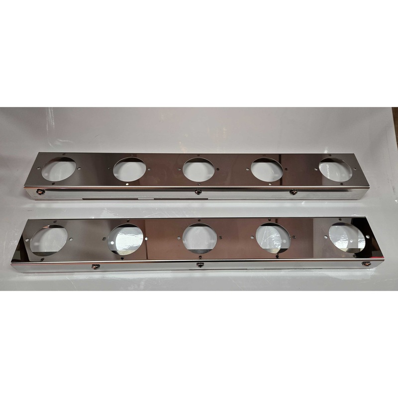 SS-1741 PETERBILT 589 STRAP-MOUNT REAR AIR CLEANER BRACKET w/ (5) WATERMELON (SOLD IN PAIRS)