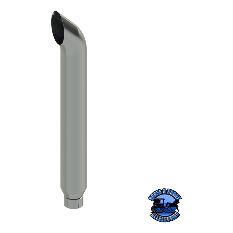 608D-060-1103 8×60 West Coast Curved Exhaust Stack – Reduced to 5 and Expanded ID