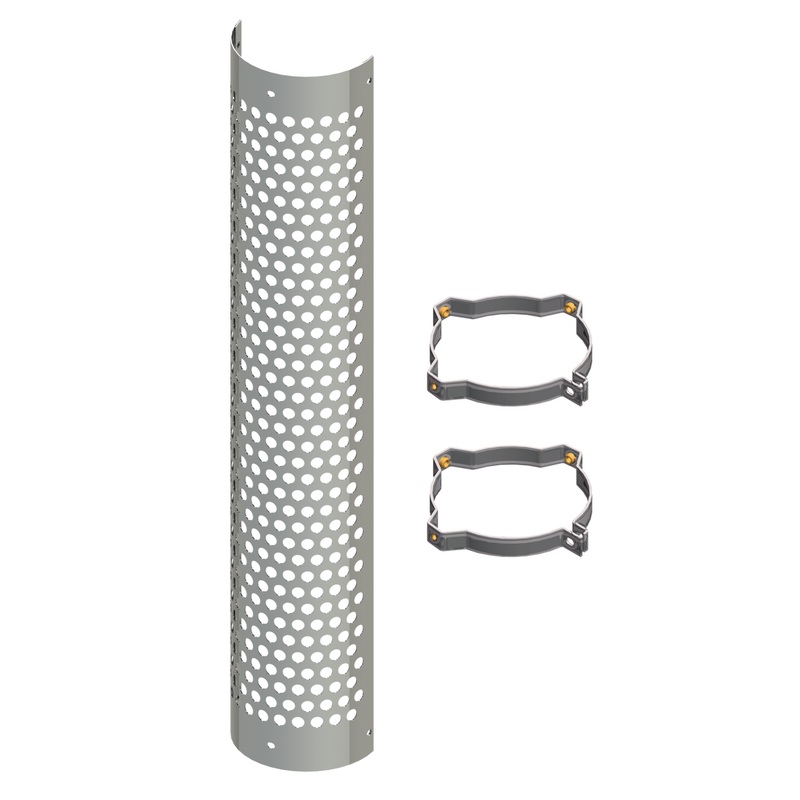 HSK07-048-5103 7 Circle Perforated Heat Shield – Chrome