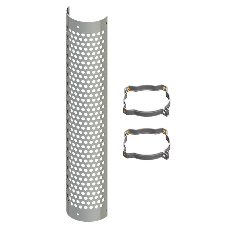 HSK08-048-5103 8 Circle Perforated Heat Shield – Chrome