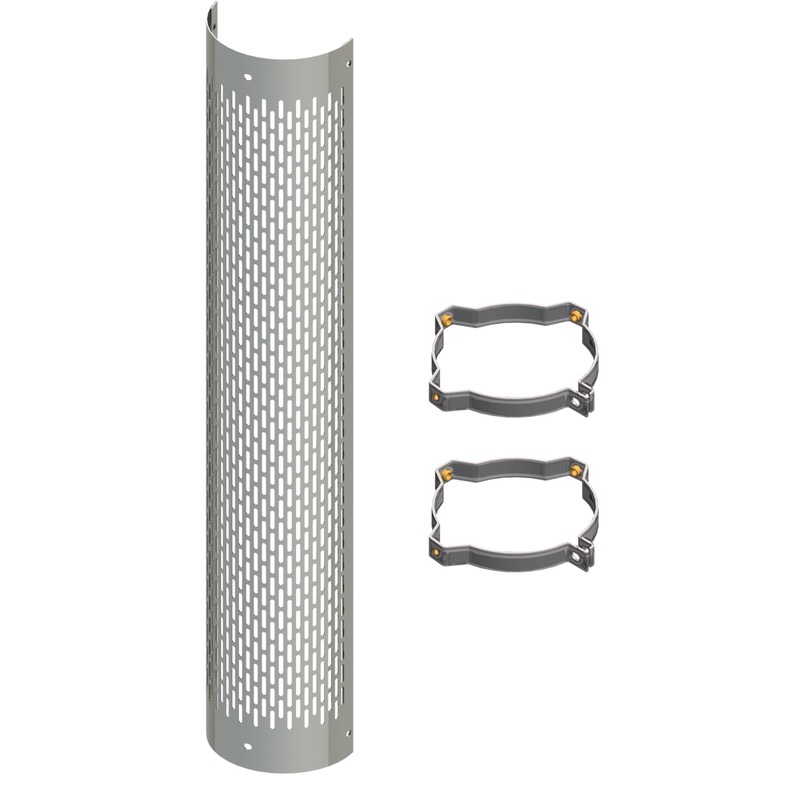 HSL08-048-5103 8 Vertical Slot Perforated Heat Shield – Chrome