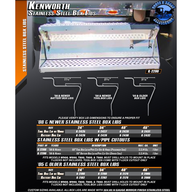 ATA-K-2066 45” BATTERY COVER LID old style